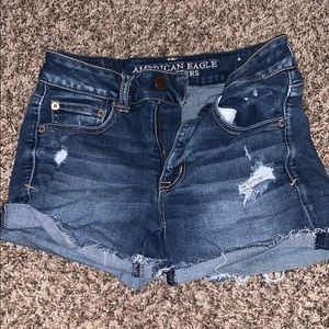 American Eagle distressed denim shorts